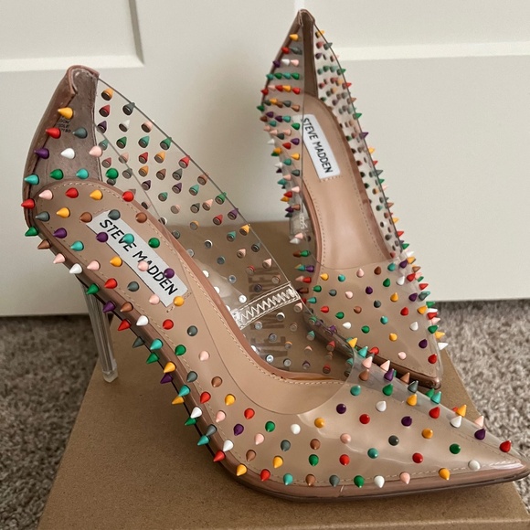 Steve Madden Luiza - Multi Color Studded Heels - Picture 1 of 9